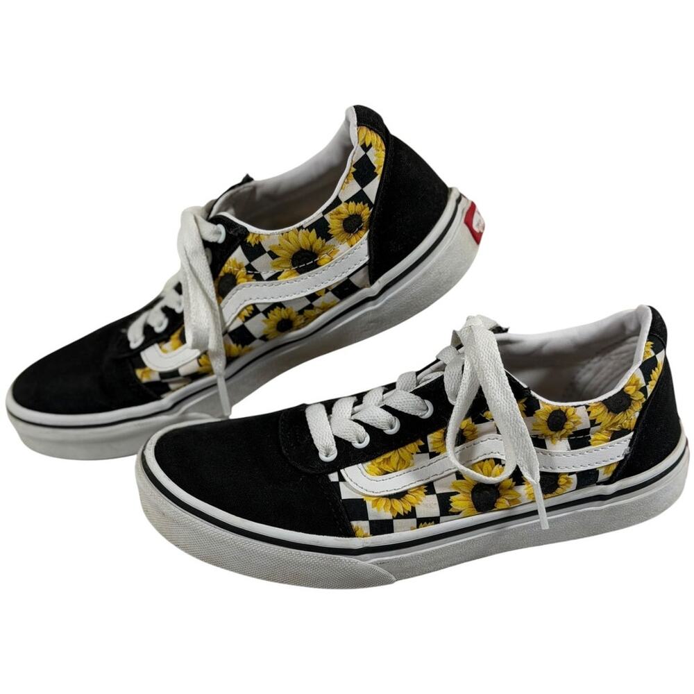 VANS Old Skool Casual Sneakers, Youth 4Y, Sunflower, Canvas, Skate, Low Top
